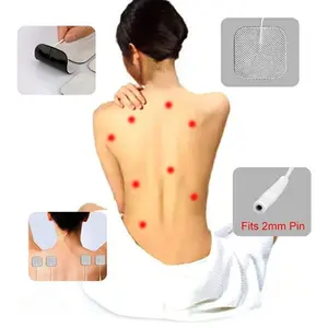 4Pcs Daily Mild Durable Reusable Self-Adhesive Electrode Pads, Universal Replacement Patches, Accessory for Electric Body Massage Devices-1253