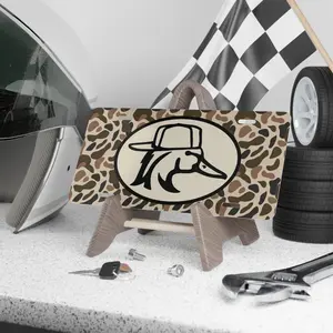 Old School Camo "Redn**k Duck" Vanity Plate/Hunting License Plate/Country Life Vehicle Tag/Vintage Camo Truck Tag/Farm Life Plate, Aluminum Front License Plate- 6x12- inch polished metal standard plate, easy to install, for decor only, Made in USA