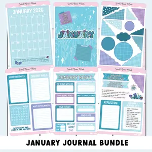 January 2026 JOURNALING Bundle (6 Pages)