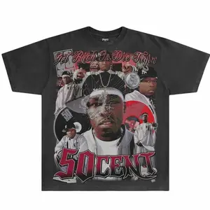 50 Cents Rap Icon Graphic Tee Sweatshirt, Hustler Legend Style, Cotton Blend, Bold Print, Gift for Fan, Streetwear Vibe, T-Shirt or Pullover
