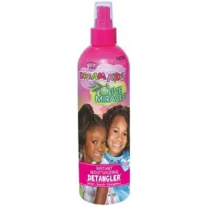African Pride Dream Kids Detangler, 8 oz, Olive Miracle Formula - Frizz Control, Moisture Boost, Shine Enhancer (Haircare Styling Product)
