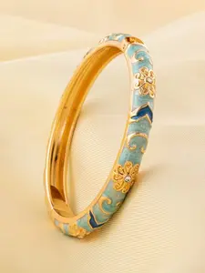 Tibetan Blue Court Enamel Bracelet Women, Fashionable Wirework Design, Palace Style Wristband, Elegant Jewelry Accessory