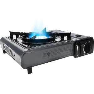 Portable Butane Camping Stove with Case: Automatic Ignition, Precise Heat Control - Camping & Tailgating and Outdoor Cooking
