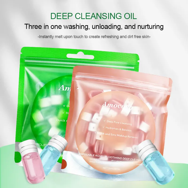 【Buy 1 Get 1 Free】20 Single-Dose Cleansing Oil Capsules-Precisely portioned for on-the-go convenience, thesecapsules dissolve makeup instantly. Rinse off easily for arefreshing, lightweight finish with zero leftover residue.