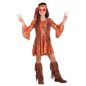 Girl's Fringe Hippie Costume