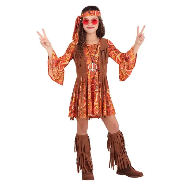 Girl's Fringe Hippie Costume
