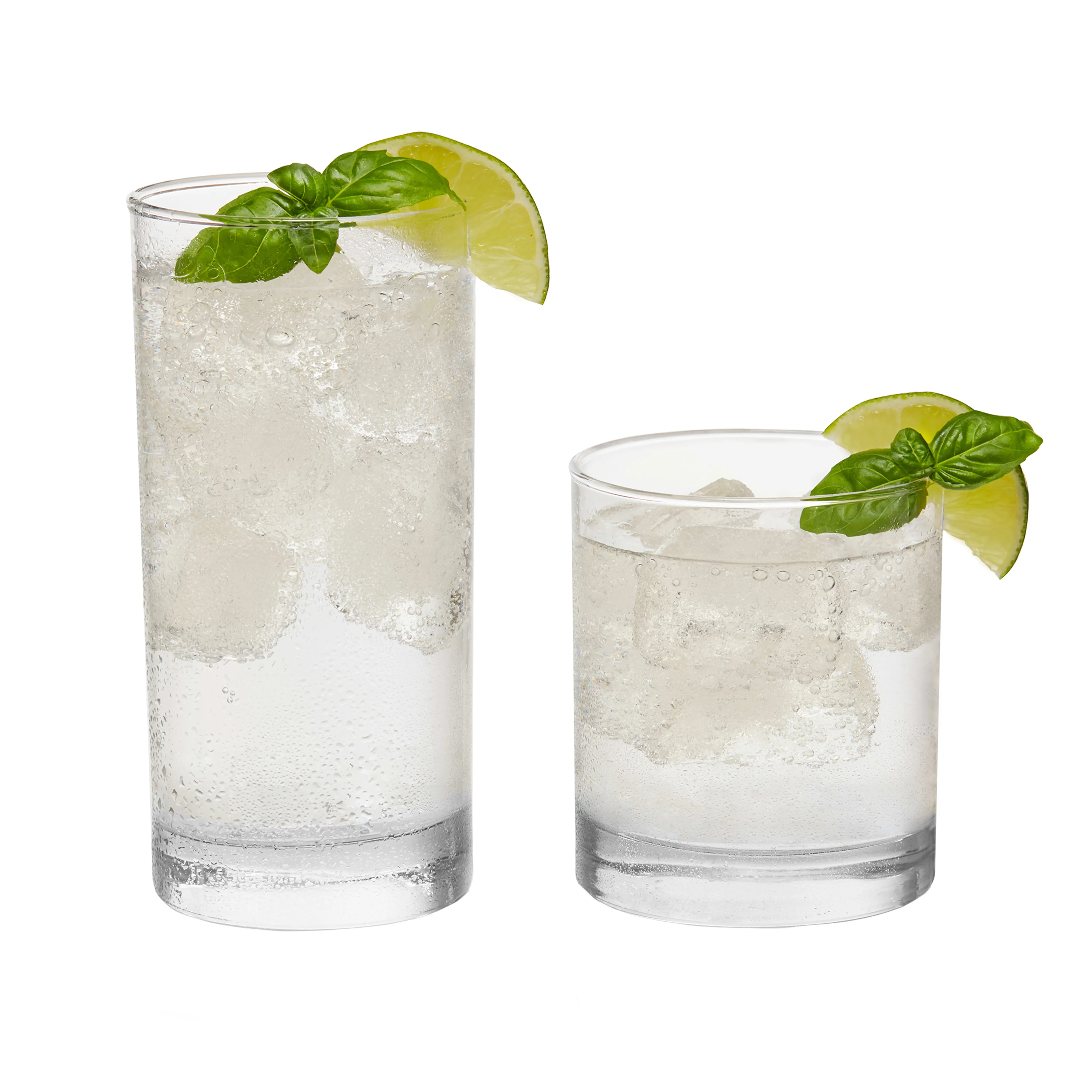 Province Tumbler & Rocks Beverage Glasses Set of 24, Clear Glass Cups