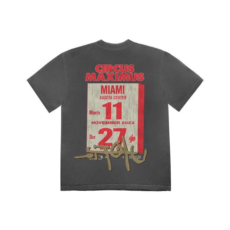 Travis Scott Utopia Is In Miami Circus Maximus Tee Black (men) by StockX