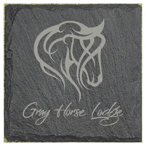 GalacticLasers | Personalized 4" Slate Coaster – Circle or Square | Great for Housewarming, Office, or Special Occasions | Add to cart Buy now Engraved Stone Coaster | Rustic • Customizable • Long-Lasting Tableware