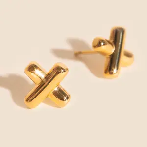 X Stud Earrings