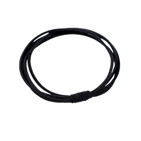 Goody Ouchless Plain Elastic Hair Tie - Unisex Gentle Grip Flexible Rubber Ponytail Accessory, Simple Wrap-and-Tighten Hairbands & Scrunchies for Everyday Hair Styling, 1pc Fashion Accessory