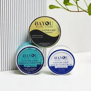 Edge Authority Set - Strong Hold, Flawless Finish Hair Gel Set (3 jars set) 1 Original, 1 Unscented, 1 Gator Gold