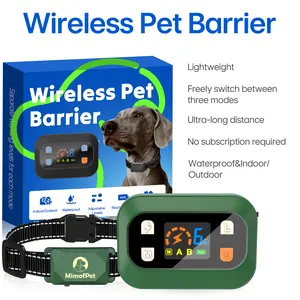 MIMOFPET Wireless Pet Barrier: Waterproof Virtual Fence with Color Display(Indoor/Outdoor)
