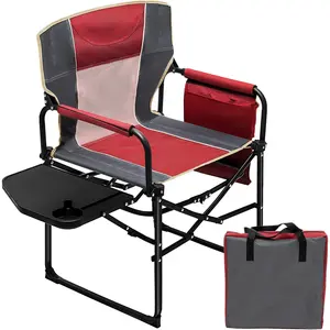 Camping Directors Chair, Portable Folding Lawn Chairs for Adults Heavy Duty with Side Table,Pocket for Beach, Fishing,Picnic,Concert,Tailgating, Outdoor Foldable Camp Chair