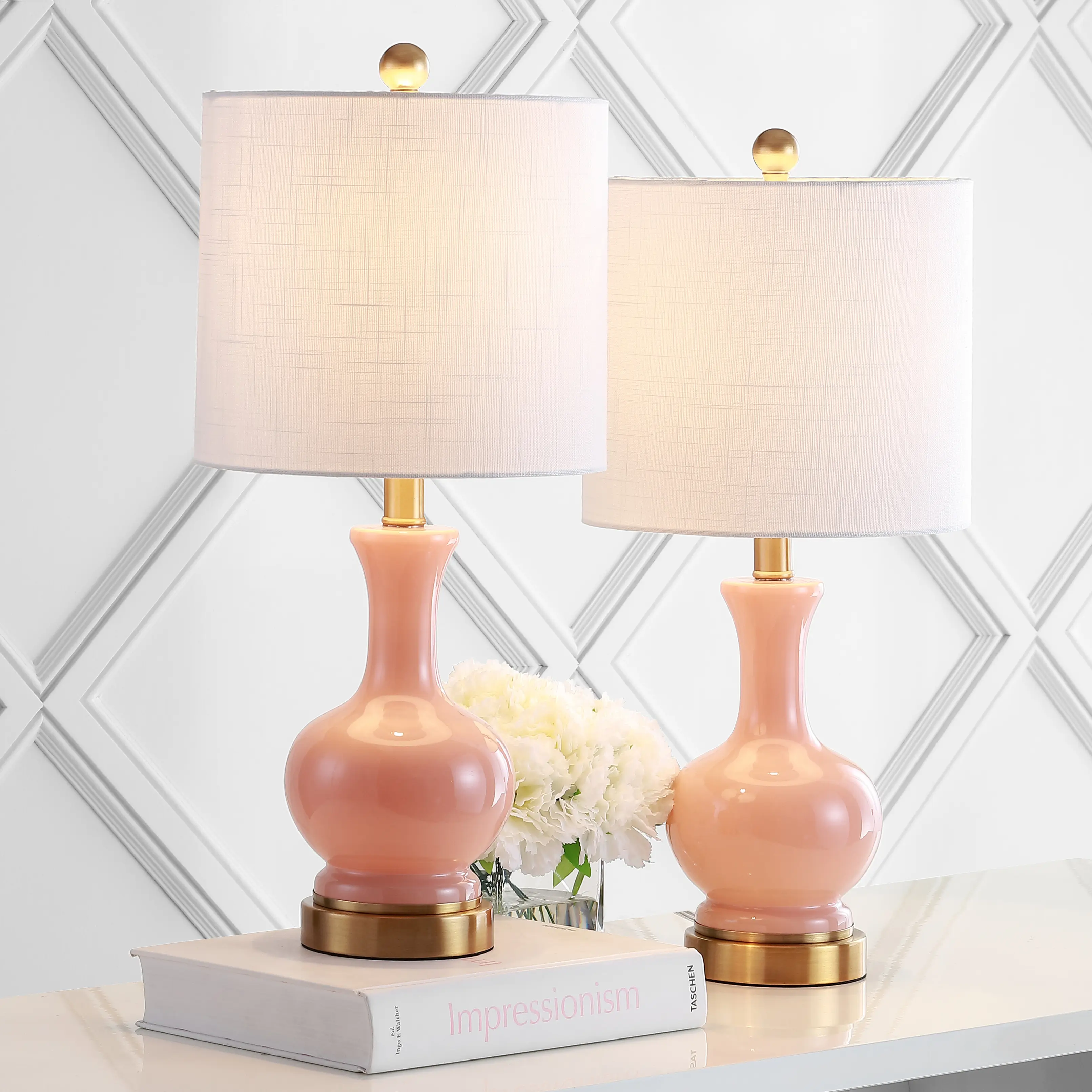 JONATHAN Y Cox Glass-Metal LED Table Lamp - Decorative Atmosphere Light, Aesthetic Table Lamp, Home Lighting, Ambient Home Lighting for Bedroom, Living Room, Dorms