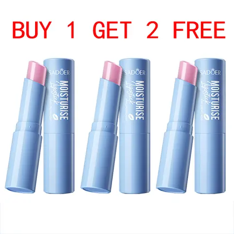 【BUY 1 GET 2 FREE Multi-Pack】 Hyaluronic Acid Lip Balm Butter Stick - Moisturizing Self Care Products for Dry Dull Lips, Nourishing, Smooths Fine Texture, Long-Lasting Hydrate, Light Beige, Gifts for Women, #SohoChic Beauty