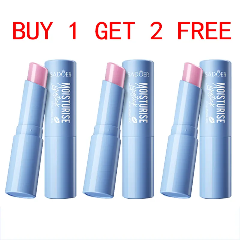 【BUY 1 GET 2 FREE】 Hyaluronic Acid Lip Balm Butter Stick forDry, Dull Lips, Moisturize and Nourish,Smooth Fine Texture, Suitable for Light BeigeTypes, Long-lasting Hydrating Lip Balm,Hydrating Lip Treatment, Christmas New YearGift