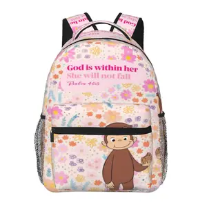 Thermal Monkey Insulated Backpack Large Capacity Monkey Daypack for Hiking Travel and School with Sturdy Zipper and Adjustable Straps