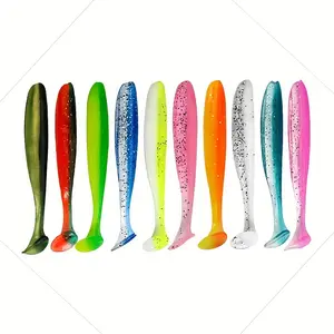 10pcs/30pcs Vibrant Mixed Color T-Shaped Fishing Lures - Soft Baits Silicone, Artificial Fishing Lure, Realistic Fish Design for Freshwater & Saltwater Fishing, Easy to Carry in Pouches