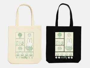 Cute Rabid And Flower Tote Bag, Forest Musroom Cute Miffy Tote Bag