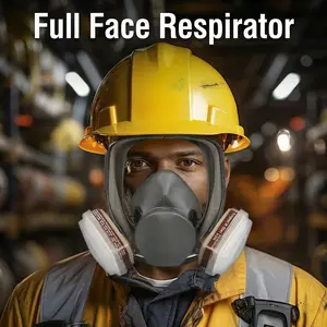 Full Facepiece Reusable Respirator, 21-in-1 & 7-in-1 Gas Mask Set, Professional Anti-Fog & Breathable Mask for Painting, Woodworking, Welding, Chemicals, Dust-Proof Safety Shield Kit