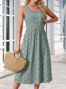 Yoony Summer Dresses for Women Flowy Casual Midi Dress Beach Vacation Sundresses with Pockets
