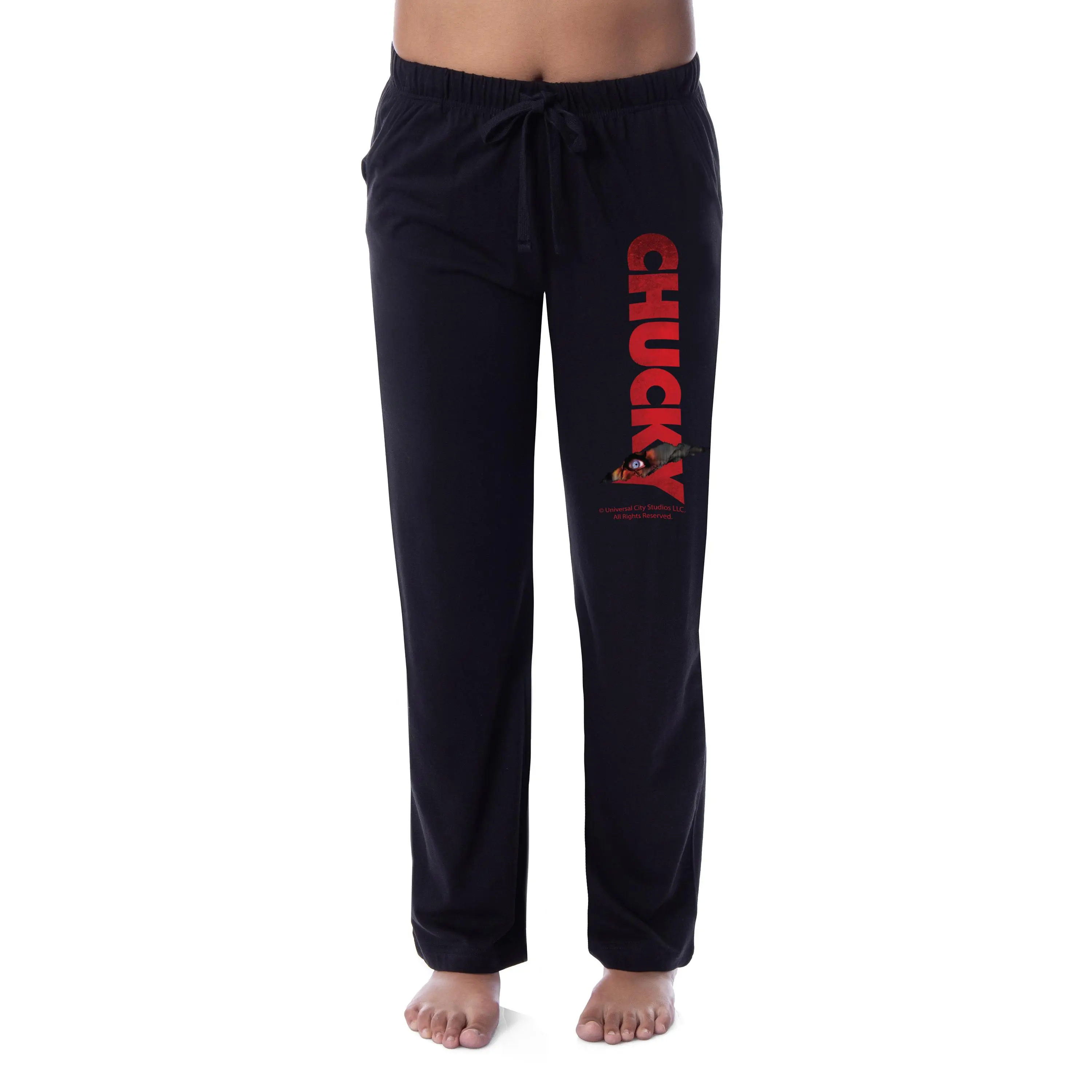 Chucky Womens' Doll Character Movie Film Title Logo Sleep Pajama Pants