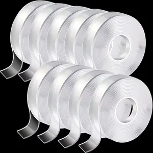 Double Sided Tape Heavy Duty (10 Feet T)  Removable Waterproof Nano Tape Transparent Sticky Tape