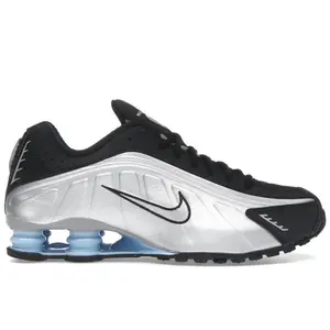 Nike Men's Shox R4 Metallic Silver Black Psychic Blue, from StockX