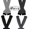 4Pairs-Women's Long Warm Knitted Fingerless Touch Screen Gloves, Mid-Length Winter Accessories, Sporty Style, All Seasons Wear, Slim-Fitting Design, Touchscreen Gloves, Gloves for Cold Weather