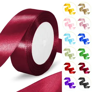 Thick Satin Ribbon Roll, 4cm Wide X 22m Per Roll, Flexible Anti-Wrinkle, Long-Lasting Gloss, Ideal for Gift Wrapping, Wedding Decor, DIY Bouquets, Bouquet Wrappers