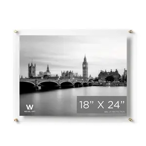 18x24" Modern UV-Grade Acrylic Floating Wall Frame