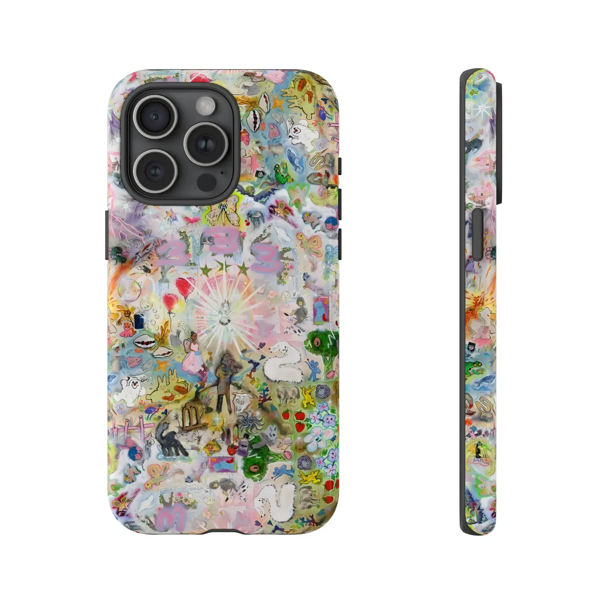Bladee 333 Album Tough Phone Case, Shockproof Drop Protection for iPhone 11 12 13 14 15 16 17 Pro Max Plus