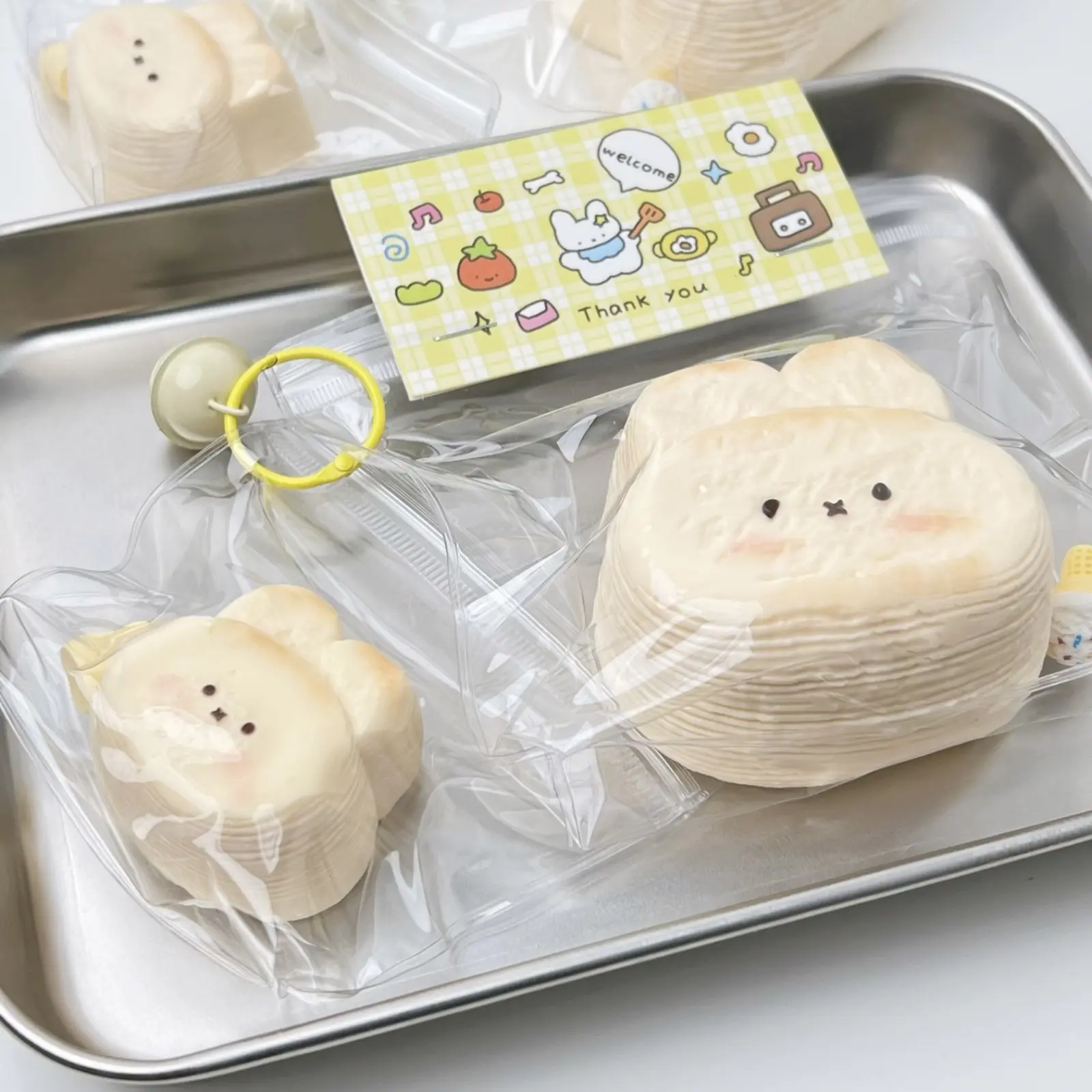 【Buy 3 Get 1 Free】Miffy Family Set Squishy Toys, Food-Grade Silicone Slow Rising Handmade Non-Toxic Soft Squeeze Sensory Toys with Thick Creamy Slime Texture for Stress Relief