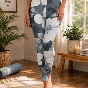PPetal Ops Gray Floral Camo Leggings | Black Gray Aesthetic Yoga Pants | Womens Workout Leggings | Soft Grunge Athleisure DESCRIPTION