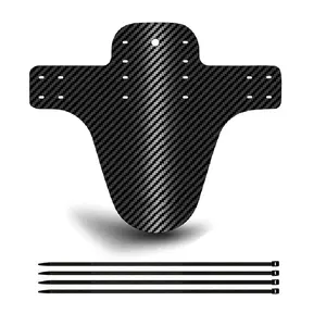 5Pcs/set Bicycle Fender Mountain Carbon Pattern Bike Mud Guard for Front Rear Wheel Mudguard Ultralight Cycling MTB Fender Bicycle Accessories Bicycle Parts