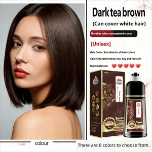 At-Home Hair Dye 500ML, Gentle Formula, Non-Sticky, Covers Hair, Unisex, Large Capacity, Recyclable, No Alcohol or Aerosol