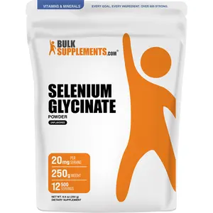 BulkSupplements - Selenium Glycinate Powder - Immune - Anti-Aging - 250g - 20mg per Serving