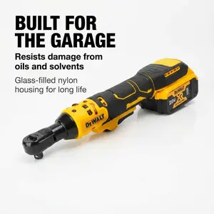 DEWALT DCF512 Cordless Power Ratchet Powered By Universal Battery Platform, Equipped With Variable Speed Trigger And Working Light, Oil Resistant Housing For Garage Maintenance And Mechanical Inspection Work