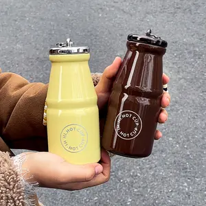 Stainless Steel Vacuum Cup 9.47oz Direct Drinking Coffee Mug Portable Mini Pocket Cup for Outdoor Travel Gift for Women Men