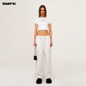 COMPASS Beverly Movie Subtitles Crop Tee Alpine White