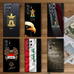 Iraqi Flag Mark Soft Phone Case for Samsung Galaxy S26 S25 Edge S24 Ultra S23 Plus S22 S21 FEA14 A15 A16 A35 Black Cover Back Shell
