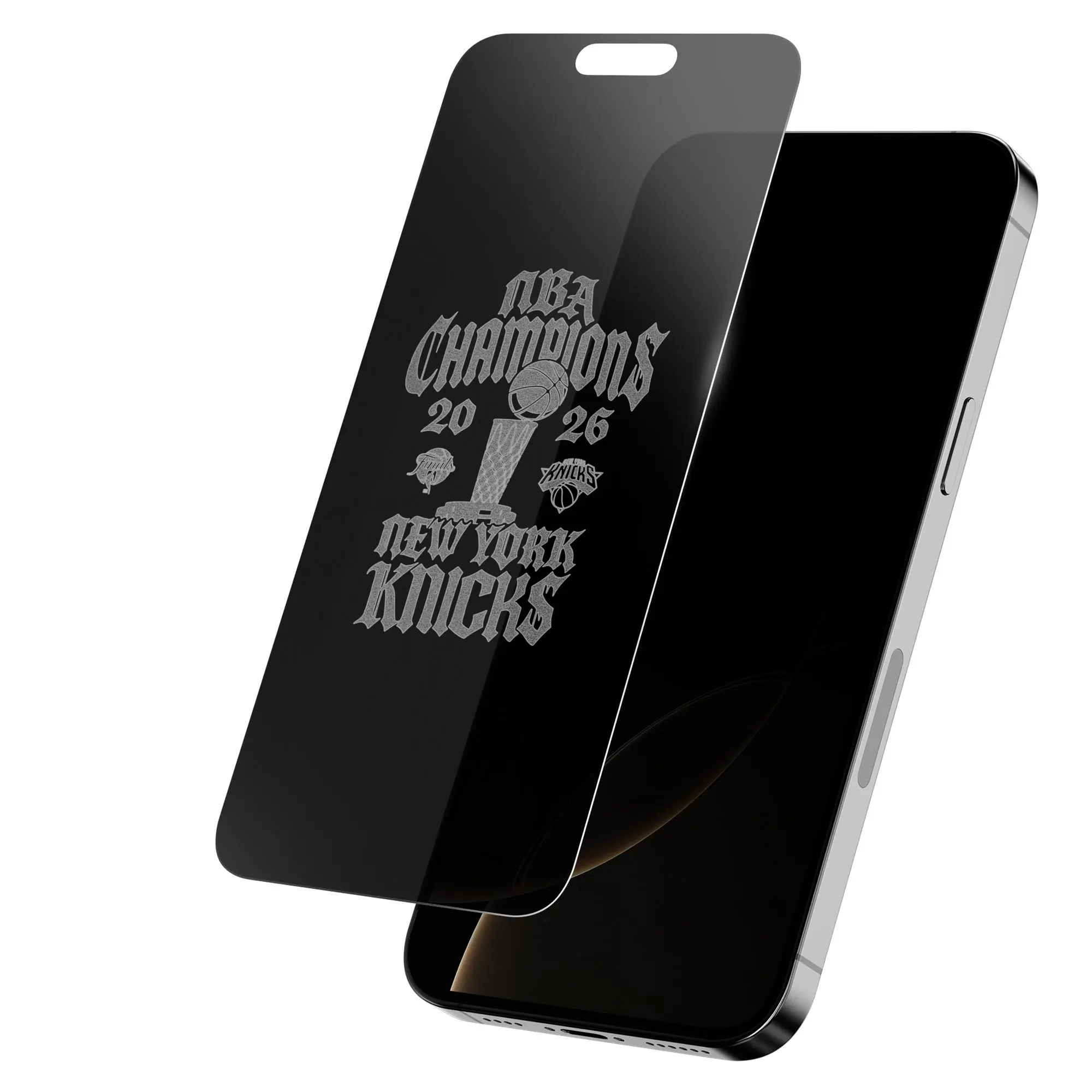 NYK Championship Tempered Glass Privacy Phone Screen Protector - Personalized, Scratch-Resistant, Easy-Installation Protection for Cellphone, Knicks Fans' Handheld Devices, Cellphone Cover Compatibility