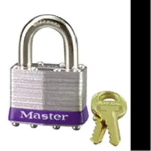 212 MAIN Master Lock 3KA Laminated Steel Padlock - 0.75" Shackle, Anti Theft Lockable, Cut Resistant, Dual Levers, Heavy Duty, Keyed Alike, Pack of 6, Motorcycle Locks & Security Hardware