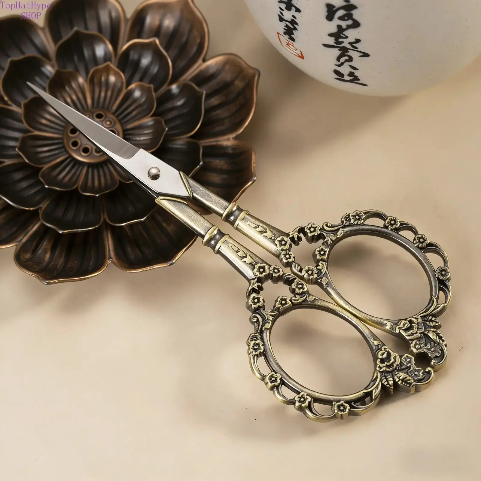 Stork Scissors for Crafters, Vintage Style Stainless Steel Sewing Shears with Specialized Functions, 4.7-inch for Needlework and DIY, Diy Projects, Compact Size, 4.7 In, Needlework Craft, On-The-Go Use, Pointed