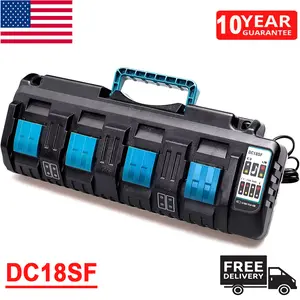 DC18SF 18V 4-Port Fast Charger Rapid For Makita LXT Battery Charging