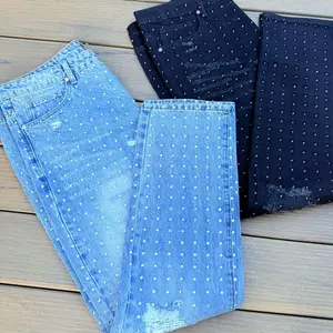 FULL RHINESTONE JEANS (STRAIGHT)