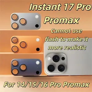 Instant Conversion Lens Film for iPhone 14/15/16 Pro Max, Flash Closed, Realistic Look, Quick Application, Precise Cutting, Phone Camera Lens