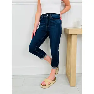 Judy Blue New Beginnings Cuffed Capri Jeans