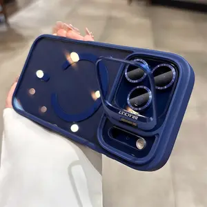 【 iPhone17 case  】Orange skin sensation Metal lens bracket magnetic Phone case iphone17 Pro Max 16 15 for iPhone case silicone soft shell TPU shockproof